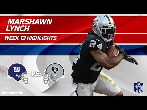 Video: Marshawn Lynch Lights Up NY w/ 121 Total Yds & 1 TD! | Giants vs. Raiders | Wk 13 Player Highlights
