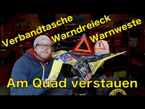 Verbandtasche und Warndreieck am Quad / Pflicht / ToxiQtime