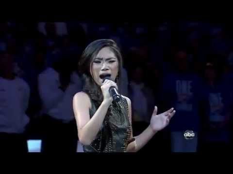 Jessica Sanchez sings National Anthem - 2012 NBA Finals - Heat vs Thunder