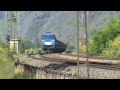 Trains in the valley of the river Moselle near the small town of Pommern