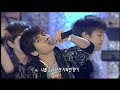 eeee ! dubu at 0:18 .. cute spirit fingers . LOL . they overlapped the cd audio .. *grawr .. but theu were awesome ofcourse ! maknaes closeups has been driving me nuts .. and kimkeys semi-stripping his jacket off at 1:56 .. aigooooo~~~~~ haha ! even though they dont have their polos and such their jackets work .. haha amigo ! zooms too far out . and the closeps are super closeups .. lol .. i want some mediums here . hahh what the freaaakk is soo interesting about the stage view ?! i couldnt see maknae during dance break .. but i could see his oversized hoodie uncontrollably falling off his shoulders . lol