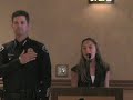 Madison(11) sings the Natonal Anthem at Buena Park 2008
