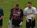 h�jdepunkter fra 1. halvleg af pokalfinalen mellem agf og br�ndby 1996.