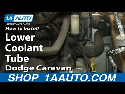 How To Install Fix Leaking Lower Coolant Tube 2001-10 3.3L 3.8L Dodge Caravan Voyager Town & Country