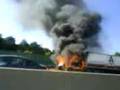 A Truck on Fire on the 401 Near the Allen