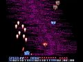 the game that make me like the nes. that's a shmup it's fast and really great. about the first boss : when i stop shooting, a big bullet of energy appear in front of my ship, it protect against the big wave of bullets the boss send. and when he stop i start shooting again. that do the big explosion.