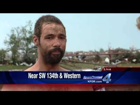 horse - Adam Mertz interviews man who survived the Moore tornado hiding in a horse stall. His home is gone.
