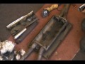 Cut open exhaust box and half sleeve