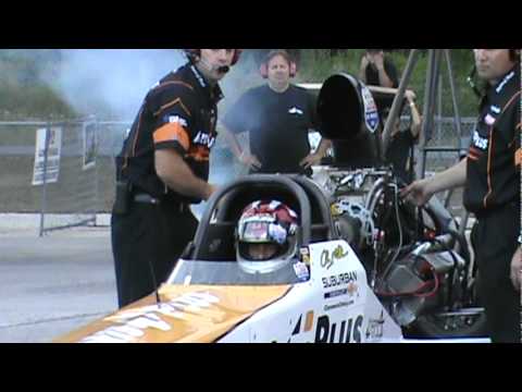 Parts Plus Top Fuel Dragster Burnout At The 2011 World Series Of Drag Racing!!!