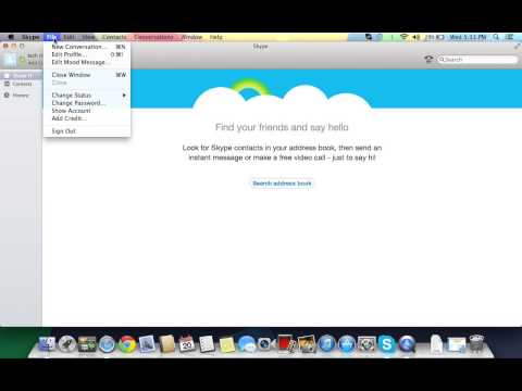 how to logout of skype on mac