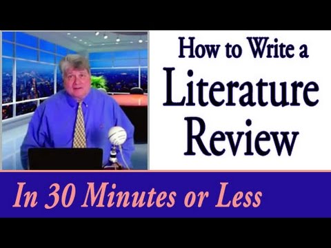 How to write a literature review 