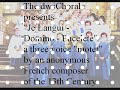 Medieval French chanson-motet: Je Langui-Domino-Pucelete