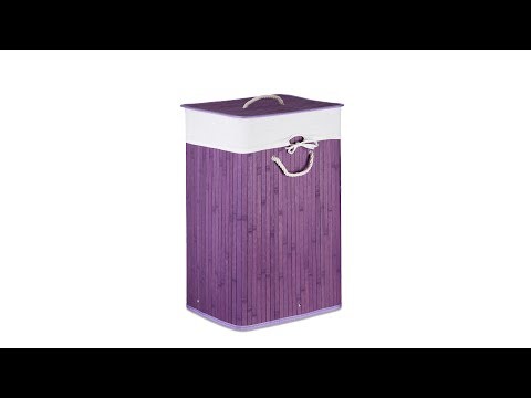 Wäschekorb Bambus Violett
