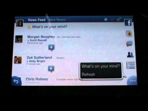 how to logout of facebook on ps vita