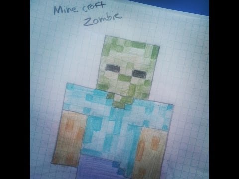 how to draw a minecraft zombie