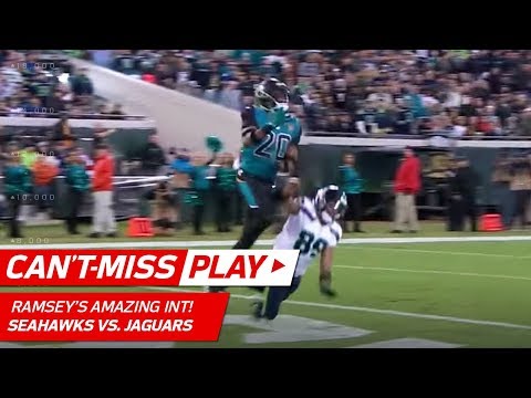 Video: Jalen Ramsey's Spectacular INT Off Russell Wilson's Pass! | Can't-Miss Play | NFL Wk 14 Highlights