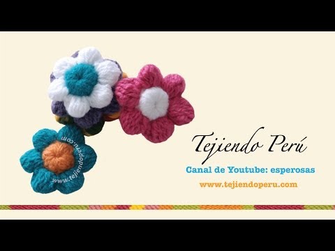 Flores de botón a crochet