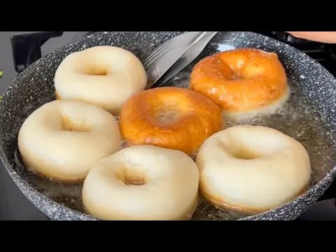 НИКОГДА не впитывает масло🔝ИДЕАЛЬНЫЙ рецепт вкусного пончик с восходящими дрожжами 😋💯