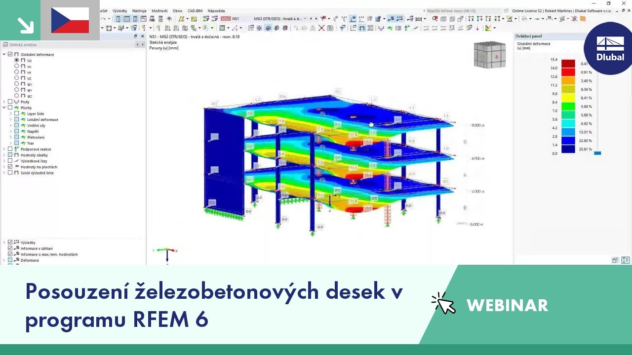 Posouzení železobetonových desek v programu RFEM 6