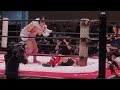 長野じゅりあが前蹴りで渡辺未詩を倒すもじゅりあの膝蹴りを渡辺が受け止めて持ち上げるパワーを見せてから白昼夢の連携攻撃が決まる　○東京女子プロレス「ALL RISE '22」 2022年11月27日