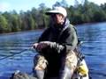 test2 of self portrait while flyfishing using a telescopic monopod using my leg to balance it.