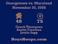 08 11 30 v Maryland - Coach Thompson and GU Players