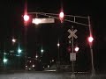 video taken on july 25th, 2007 at echo lake road in west milford, nj. notice the traffic signal pre-emption cycle for the railroad is delayed in starting. normally, pre-emption occurs 30 seconds before the crossing signals activate by displaying a red light at the traffic signal before the crossing. the purpose is keep cars from proceding through the light and stopping on the tracks while the train is approaching. in this video, pre-emption occurs about 10 seconds after the railroad crossing signals activate. luckily this isn't a very busy road and the risk is minimal.