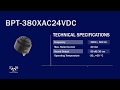 Зумер BPT380XAC24VDC, пиезоелектрически сигнализатор, 95dB, 2.9kHz, ф43x32mm видео 1