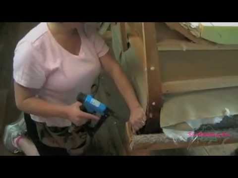 how to fasten fabric to wood