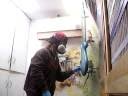 Ryan Martin spraying the 'Cosmic Blueberry Stormburst' finish. Part 2