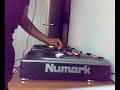 i am djing now for a week .. practise and enjoy ;)  ( sorry for bad sound quality )

set up:
2x numark axis 4
numark dm950