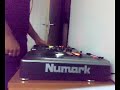 i am djing now for a week .. practise and enjoy ;)  ( sorry for bad sound quality )

set up:
2x numark axis 4
numark dm950