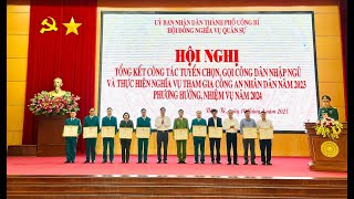 Tổng kết công tác tuyển chọn, gọi công dân nhập ngũ và thực hiện nghĩa vụ tham gia Công an nhân dân năm 2023, triển khai phương hướng, nhiệm vụ năm 2024