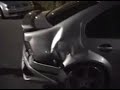 Street Racing - Toyota MR2 crash into parked VW jetta