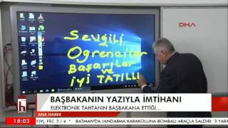 BAŞBAKANIN YAZIYLA İMTİHANI