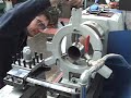 Shows set up and machining of pipe in preparation for using a steady rest. Filmed in our shop Oct 2008. This is a project for my home--(Trying to keep the vehicles off my fence.) Keaton Morris assisted me, he is one of my machinist students. This VDO is a rare posting of advanced techniques. I will not be posting many of my advanced vdo's-- those are for vantech school use only. This VDO is here to entice those to become a machinist. Knowledge of Set up and operation is what makes machinists skilled and valuable. Before you comment, remember there are hundreds of different ways to do the same job. I always try to complete things with safety in mind. Keaton and many of my students are looking for careers in the metalworking field. Call me at the school for more information.