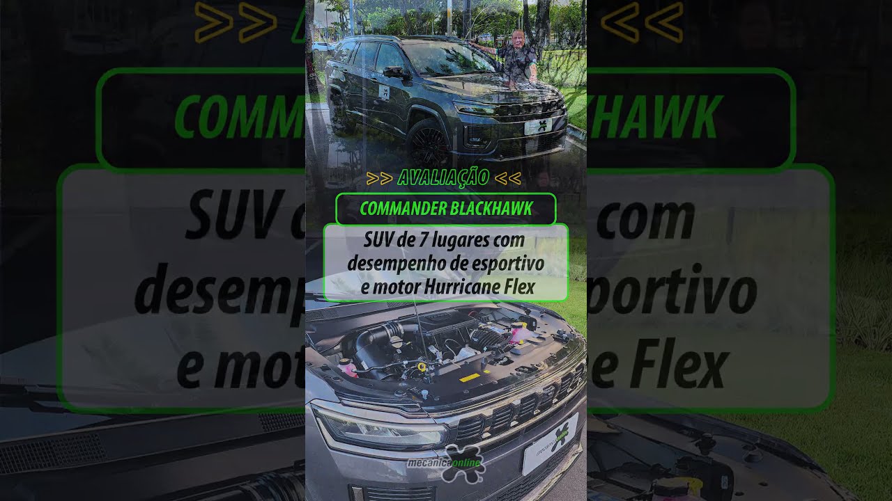 Avaliação Jeep Commander Blackhawk 2027: O SUV de 7 lugares com motor Hurricane Flex de 272 cv