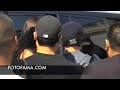 the rocker found himself getting mad at photographers yesterday as he and pregnant ashlee simpson tried to leave a restaurant in los angeles. the duo, who had been eating a late lunch at popular cafe med restaurant for over an hour, tried to leave via the back exit to avoid the paparazzi.