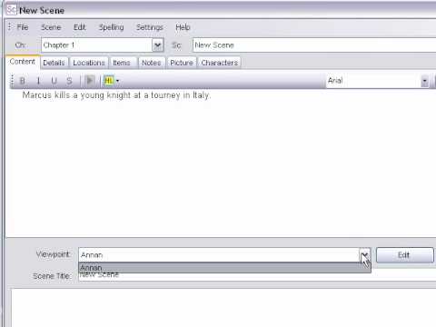 Software Tutorial - yWriter, a free Spacejock program (available at http://www.spacejock.com/yWriter5.html ) is the quintessential organizer for writers. It allows you to see yo...