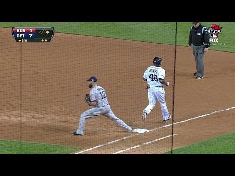 Video: Pedroia makes great turn at second for two
