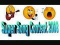 select your favourites 8 songs here : http://www.supersongcontest.eur.st/

1. salome korkotashvili - captaine (georgia)
2. nokaut - samovila (macedonia)
3. einar �g�st v��isson & sigurj�n brink - straumurinn (iceland)
4. lena voloshina - that's all i feel (belarus)
5. mirto meletiou - rescue me (cyprus)
6. polina smolova - na rasstoyanii dyhanya (russia)
7. j.a.fejzo  dhe  alesio - k'te nate te ty (albania)
8. nerri - step into this world (lithuania)
9. anna mushak & william - the needle (russia)
10. cristal snow - can't save me (finland)
11. studio alektik and cveta majtanovic - iznad nas (serbia)
12. ognjen and prijatelji - cucemo, cucete (serbia)
14. crash! - get up (norway)
15. betty boop - kvar (serbia)
16. teatroni - georgia invites friends (georgia)
17. lagaylia frazier - dr frankenstein (romania)
18. guga aptsiauri - don't look at me (georgia)
19. salome gasviani - share your love (georgia)
