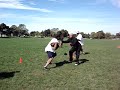 Marlin Kelley Working with Desmond Walker Pass Rush