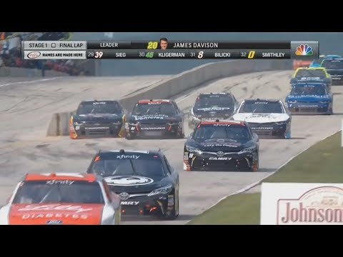 NASCAR Xfinity Series 2017. Road America. Stage 1 Last Laps