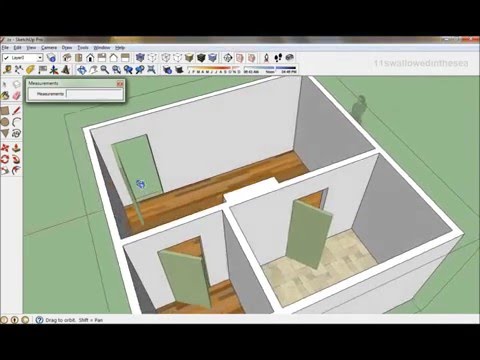 Sketchup How to Draw a 20' x 20' Bedroom 1 of 2