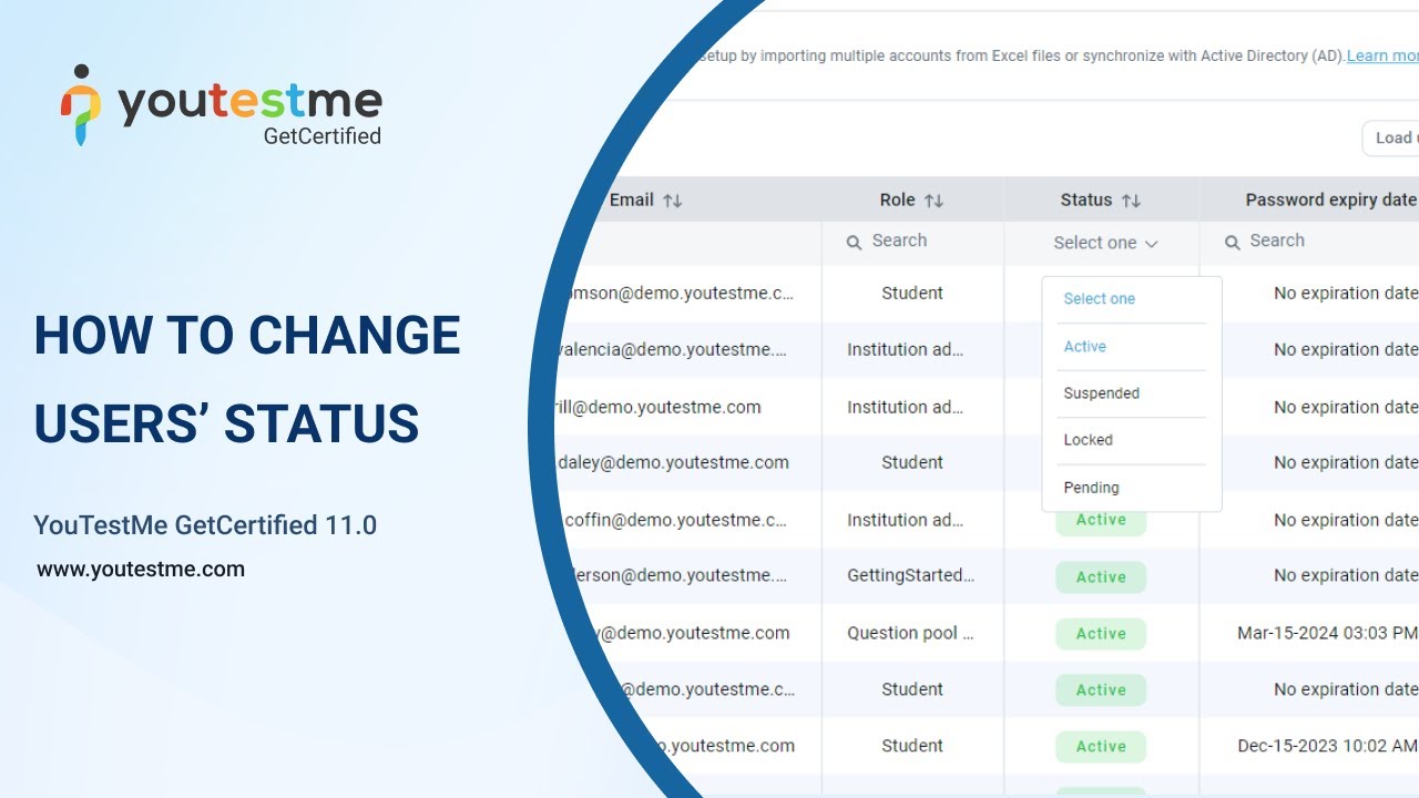 How to Change User's Status