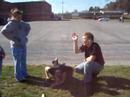 Kayt attempts a trick with sloan Kayt attempts a trick with sloan