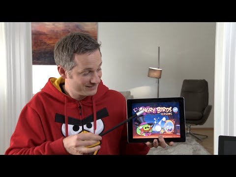 Magician uses iPad to create Angry Birds magic - Simon Pierro with Abra-Ca-Bacon!