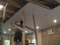 Hanging drywall on ceiling w/ one man
