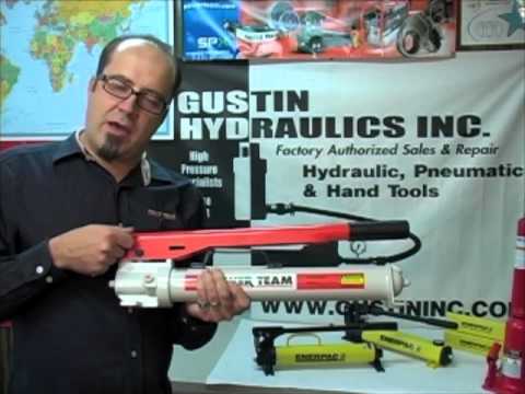 how to bleed enerpac hand pump