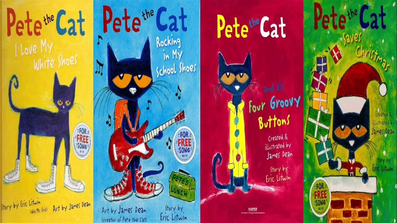 Pete the Cat Compilation |  I Love My White Shoes |  Rocking in My School Shoes | Saves Christmas